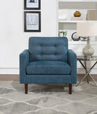 OSP Home Furnishings Grayburn Mid-Century Chair Navy