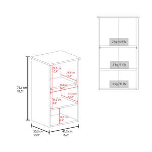 English Elm Medicine Cabinet Porto White - Engineered Wood Bath Storage, Soft-Close Door, 3 Shelves, Slim Design B092P238698