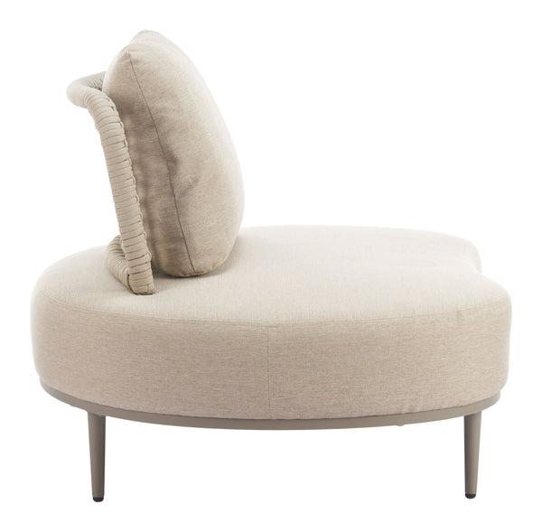 Zuo Modern Ruhe Sofa - Modern Outdoor Seating In High-quality Materials For Patios, Gardens, And Balconies Beige 100% Olefin,Aluminum,100% Polyethylene 704124-zuo-modern