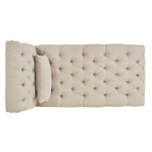 Homelegance By Top-Line Pietro Tufted Oversized Chaise Lounge Beige Linen