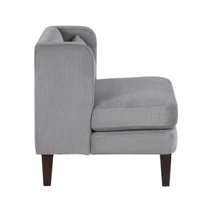 English Elm Modern Dark Gray Corduroy Accent Chair with Pillow - Plush Upholstered Seat, Mid-Century Style, 27.5"x30" B011P287472