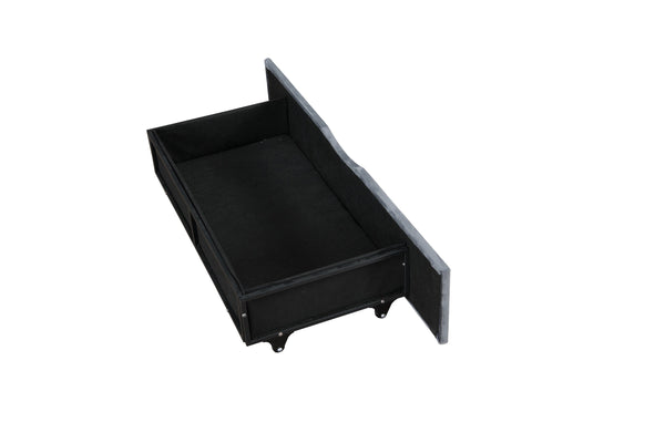 English Elm Upholstered Velvet Daybed Twin with 3 Storage Drawers, 500lb Capacity, No Box Spring Needed W1670P255474