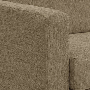 OSP Home Furnishings Pacific Club Armchair with Chrome Legs and Performance Fabric for Modern Living Rooms Loveseat Taupe PAC52-S125