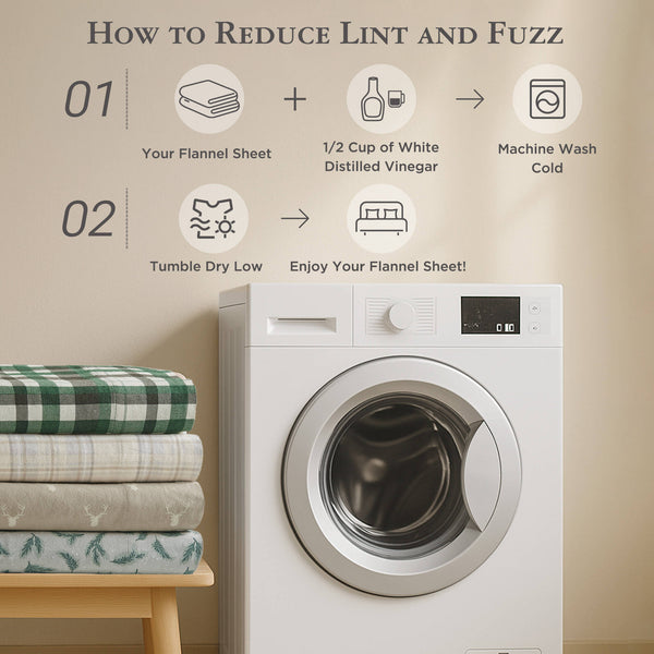 English Elm 4 Pieces Cal King 100% Cotton Flannel Sheet Set, Cozy Andrews Print For Warmth And Comfort B035P381350