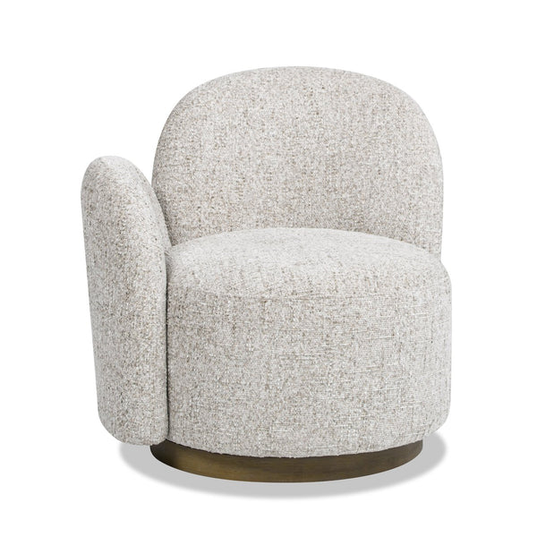 English Elm Jennifer Taylor Home - Duo 31.5" Laf One-Arm Swivel Accent Chair - Modern Multi-Greige Chenille For Stylish Comfort B2719P238280
