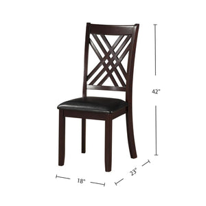 English Elm Set Of 2 Contemporary Armless Side Chairs With Luxurious Pu Seats And Elegant Espresso Finish B016P314618-GIGA