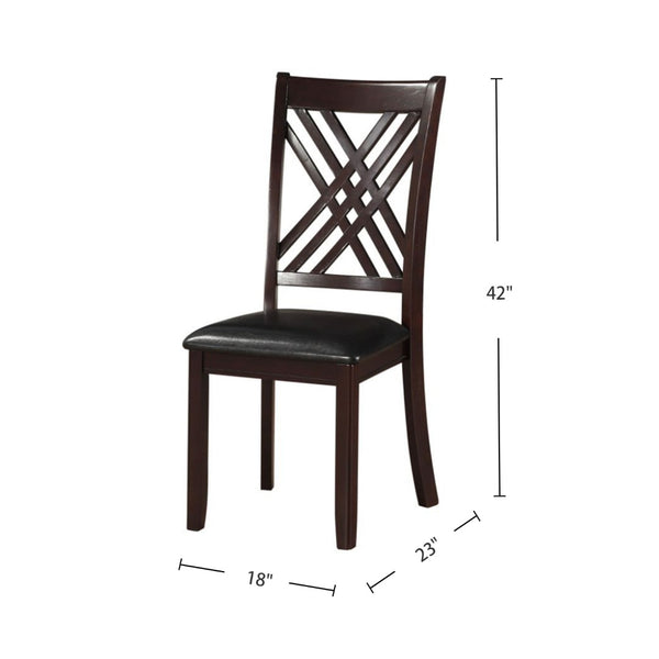 English Elm Set Of 2 Contemporary Armless Side Chairs With Luxurious Pu Seats And Elegant Espresso Finish B016P314618-GIGA