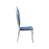 English Elm Roei Blue Dining Chair With Stainless Steel Legs (Set Of 2)