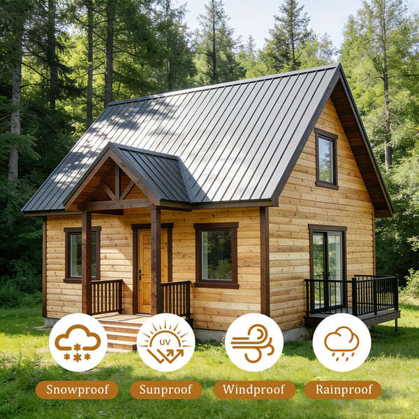 English Elm 20 Pcs Galvanized Steel Corrugated Roofing Panels Waterproof Shed Garage Outdoor W3213P431188