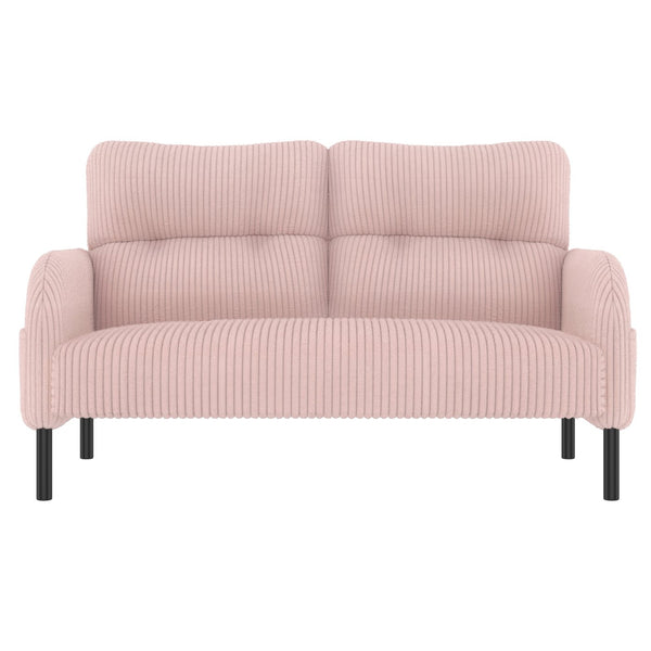 English Elm UNITED Corduroy Double Sofa with Ergonomic Support, High-Rebound Springs, Side Pockets, 500lb Capacity Pink W1568P307267