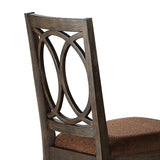 English Elm Brown and Espresso Side Chair With Padded Seat (Set Of 2)