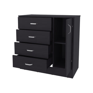 English Elm FM Tolleson 3-Door Tall Wardrobe Cabinet with Full-Length Rod, 4 Shelves, Scratch-Resistant Finish Wenge 36.61 L x 24.8 W x 7.09 H B128P361095