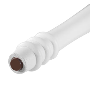 English Elm 7-Piece Extendable Dining Set with Removable Leaf and 6 Upholstered Chairs, Solid Rubberwood Legs, Seats 6 Natural+White N752S000030K