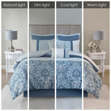 510 Design Shawnee Transitional 8 Piece  Comforter Set 5DS10-0255 Blue