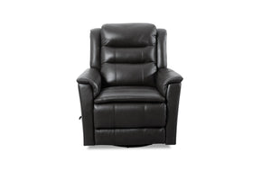 English Elm Man Wah Madrid Leather Swivel Recliner In Granite - Luxurious Comfort & Modern Style For Your Home B2707P311033