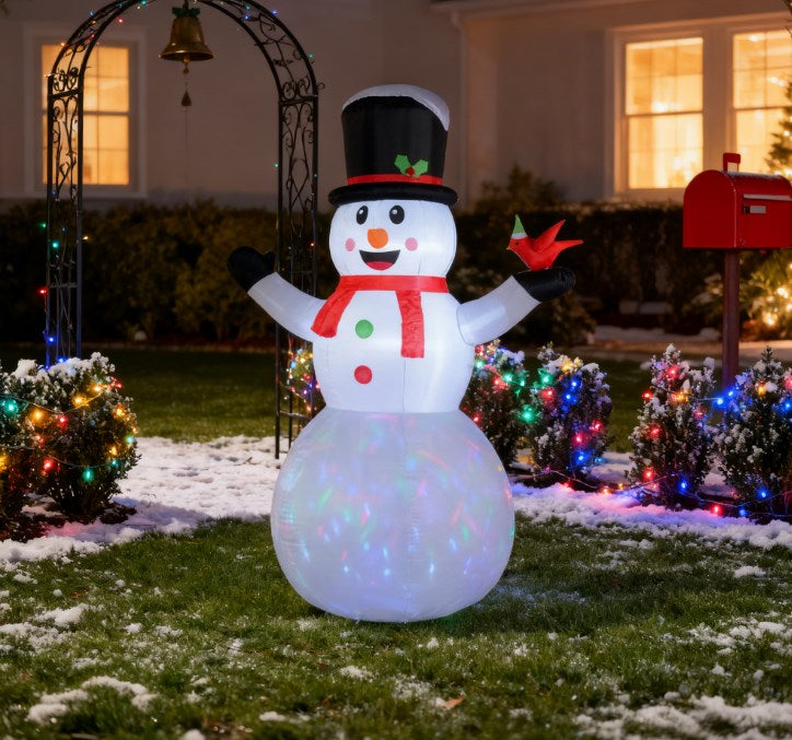 English Elm Inflatable Santa Fire Truck Yard Display with Led Lit Tree 7.5 Foot Holiday Decor T3971P415555