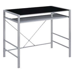 OSP Home Furnishings Zephyr Computer Desk Black/Silver