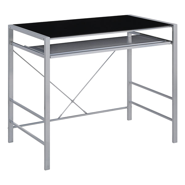 OSP Home Furnishings Zephyr Computer Desk Black/Silver