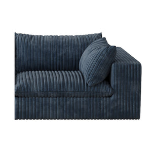 English Elm 118.2" Modular Cloud Sofa Corduroy Upholstered Deep Seat Lounge for Living Room Blue W2824S00192