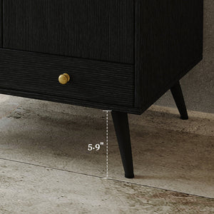 English Elm Contemporary Freestanding Bathroom Vanity Sintered Stone Top Ceramic Sink Storage Cabinet W3136S00060