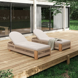 English Elm Christopher Knight Home® - Outdoor Acacia Wood Lounge Chair Set Of 2 - Adjustable, Stylish & Durable For Poolside Or Garden Use N770P298695B002