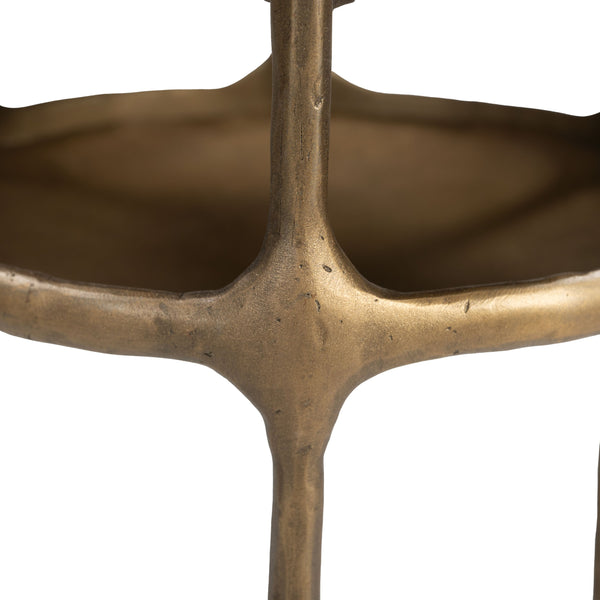 Zuo Modern Bild Modern Side Table In White & Brass – Elegant Marble Top & Durable Iron Frame For Versatile Decor White Natural Marble,Iron 110597-zuo-modern