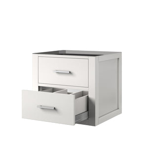 English Elm White Midcentury Wallhung Vanity 20" W x 18" D - Single Sink, Soft-Close Drawer, Fully Assembled B2731P257895