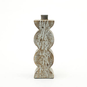 English Elm Decorative Wooden Centerpiece Candle Holder - Elegant 3X9" Stand For Warmth & Timeless Style B346P336862