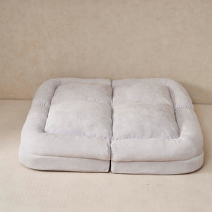 English Elm Convertible Fold-Out Double Sofa Bed with Thick Cushioning, Adjustable Backrest & Space-Saving Design White W244S00005