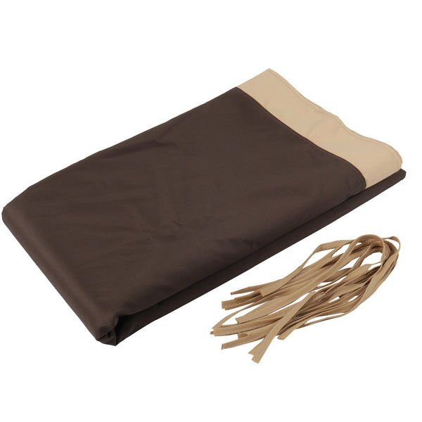 English Elm Universal Canopy Cover Replacement for 12x9 Ft Curved Pergola Frame, Brown Polyester UV‑Resistant Shade W419P326867