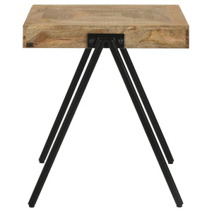 English Elm Avery Natural Mango Wood Side Table With Sleek Iron Legs – Modern Accent For Any Space B062P344947