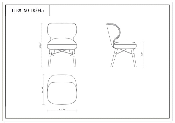 English Elm Strine Velvet & Leatherette Dining Chair in Blue with Gold Criss-Cross Base, 300 lb Capacity, No Assembly B365P397793