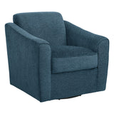 OSP Home Furnishings Cassie Swivel Arm Chair Navy