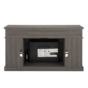 English Elm Classic TV Media Stand Dark Walnut 65" Modern Entertainment Console with Glass Doors, Cable Management and Adjustable Shelves (58.25"W x 15.75"D x 32"H) W2275P389756