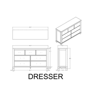 English Elm Augusta Solid Wood Chest with Dark Brown Top, Spacious Drawers and Silver Bar Handles, Stylish beige brown 65.94 L x 20.67 W x 39.17 H B201P390565