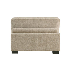 English Elm Liny Modular Armless Lounge Chair Brown Microfiber Upholstered Contemporary Accent Seat B056P417037