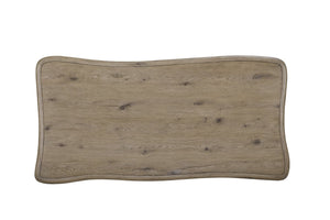 English Elm English Knotty Oak Veneer Double Pedestal Dining Table Seats Eight with Natural Grain B2699S00117