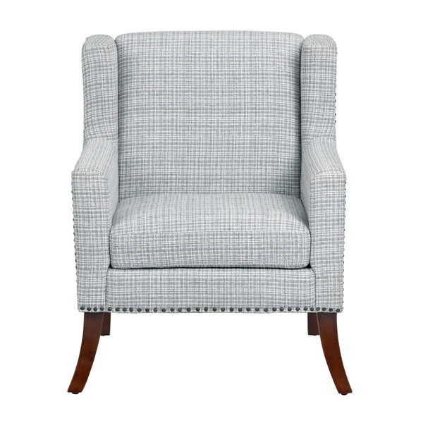 Crestview Collection Modern Indigo Accent Chair - Stylish Comfort For Your Living Room With Sturdy Legs And Plush Cushion Gray Polyester Evfzr4351sbre