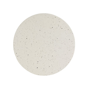 English Elm Outdoor Mgo Accent Table White Terrazzo Stone Look Weather Resistant Patio Side N768P410935W