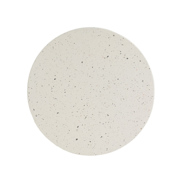 English Elm Outdoor Mgo Accent Table White Terrazzo Stone Look Weather Resistant Patio Side N768P410935W