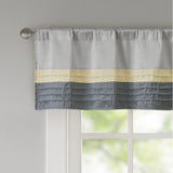 Madison Park Amherst Transitional Polyoni Pintuck Valance MP41-4375 Yellow