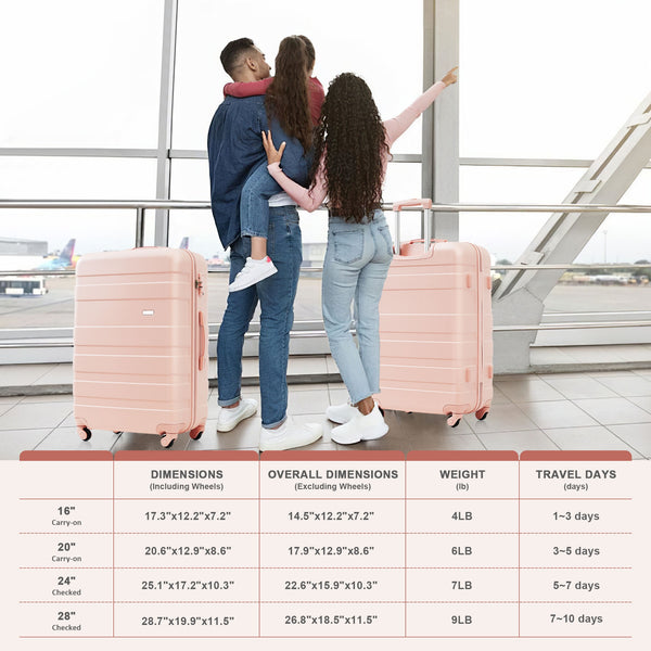 English Elm 5-piece Hard Shell Luggage Set Spinner Wheels Telescopic Handle Expandable Travel Bag N726P191972S
