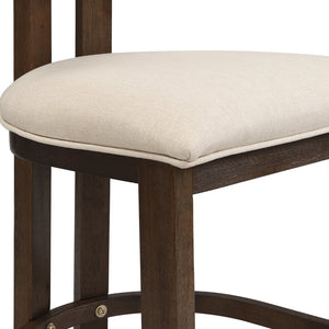 English Elm Christopher Knight Home® - 26" Counter Height Bar Stool with Padded Upholstery and Rubberwood Frame, Contemporary Comfort Set of 2 Beige,Walnut N771P345970T