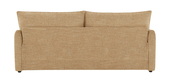 English Elm Cadie Mocha Chenille Sofa Bed with 2 Pillows — Tufted Full-Size Sleeper, Pocket Coil Comfort B2726S00569