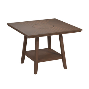 English Elm Wallace & Bay - Brown Gathering Height Table — Walnut Brown Transitional Wood, 48" Round Gathering Top, Easy Care Finish B361P384406