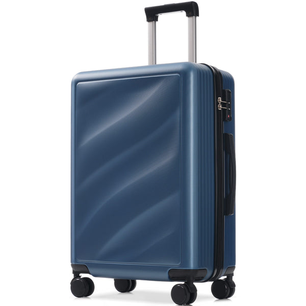 English Elm Luggage 3 Piece Hardshell Abs Set with Spinner Wheels Tsa Lock Travel Ready Dark Blue N730P304620C