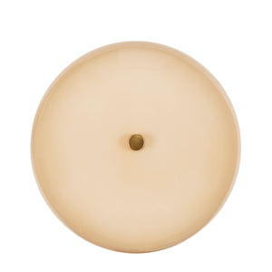 English Elm 1-piece Textured Ceramic Bedside Lamp Fluted Shade Brushed Gold Finial Warm Glow B035P482970
