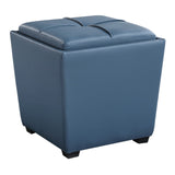 OSP Home Furnishings Rockford Storage Ottoman Slate Blue