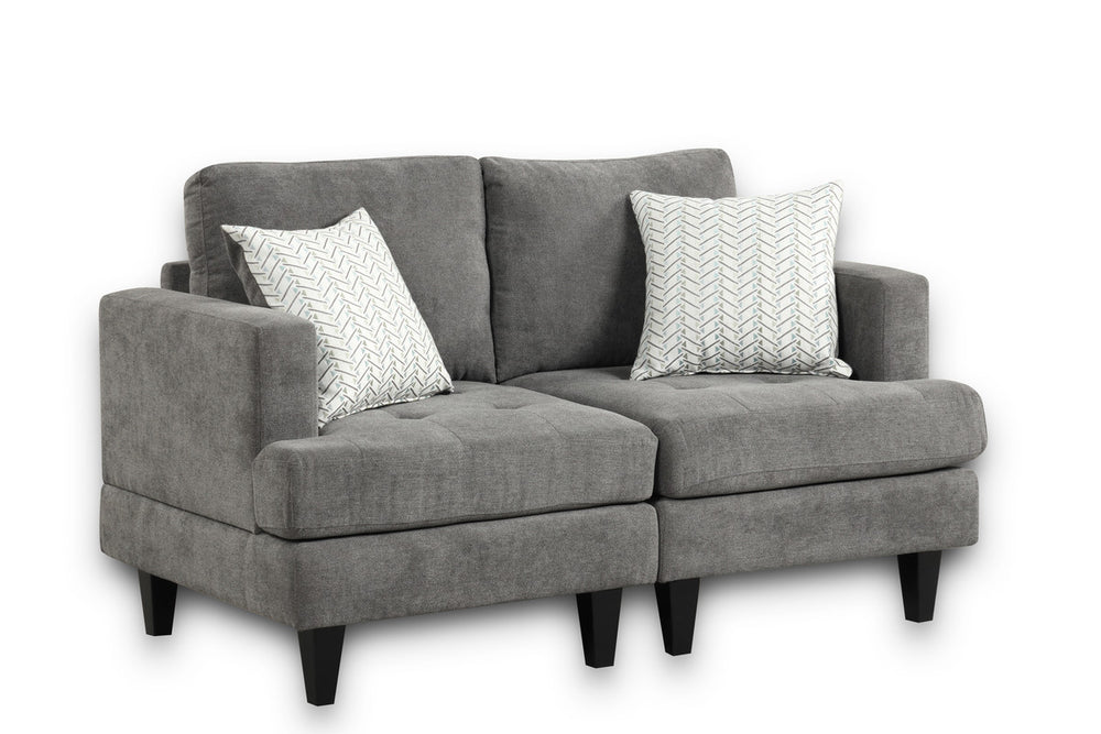 English Elm Capri Chenille Upholstered Loveseat with Pocket Coil Support and Coordinating Pillows B2749S00072