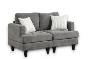 English Elm Capri Chenille Upholstered Loveseat with Pocket Coil Support and Coordinating Pillows B2749S00072